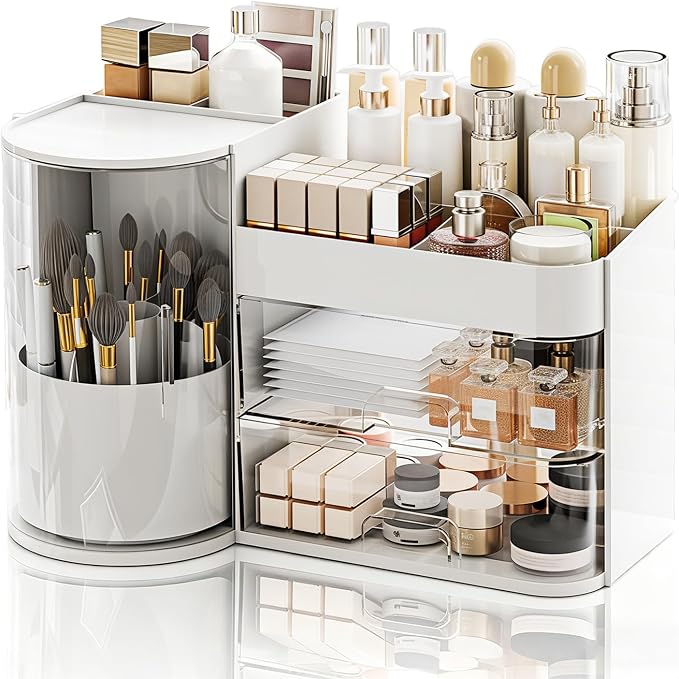 Makeup Organizer, Rotating Cosmetic Storage Organizer by Unknown