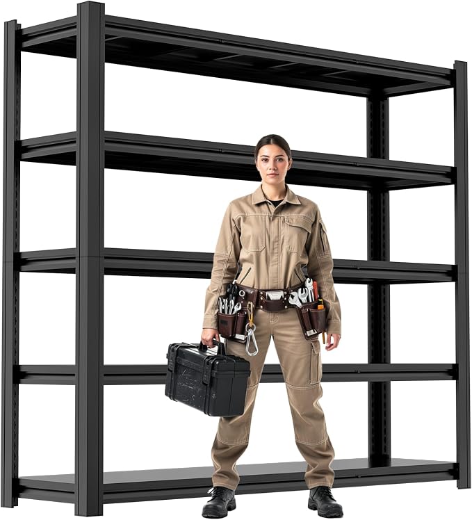 84" H Heavy Duty Metal Storage Shelving, 5000 LBS Capacity by Gomkpug