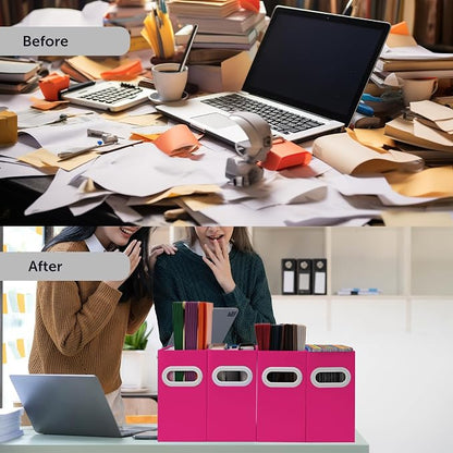 Hanging File Organizer, Cardboard File Folder Organizer - Image 5