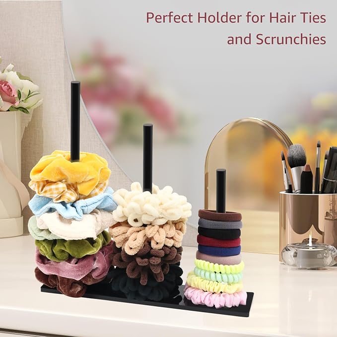 SMUK 2Packs 3-Tiers Acrylic Scrunchie Holder Organizer - Image 4