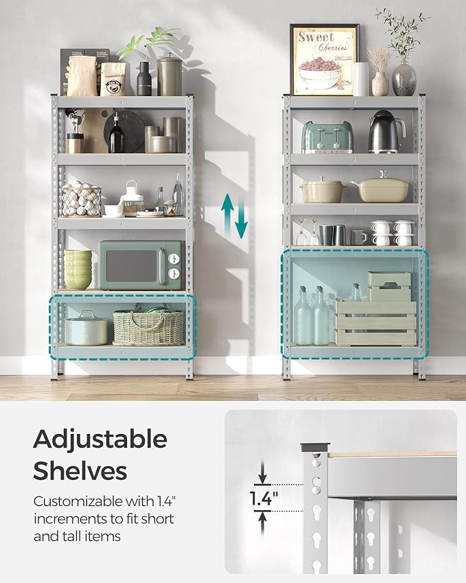 SONGMICS 5-Tier Storage Shelves, Load 2310 lb, Garage Storage, Boltless Assembly - Image 5