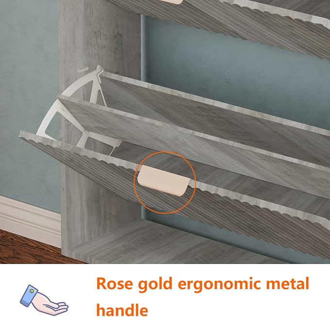 Shoe Cabinet Storage, Modern Freestanding Organizer - Image 5