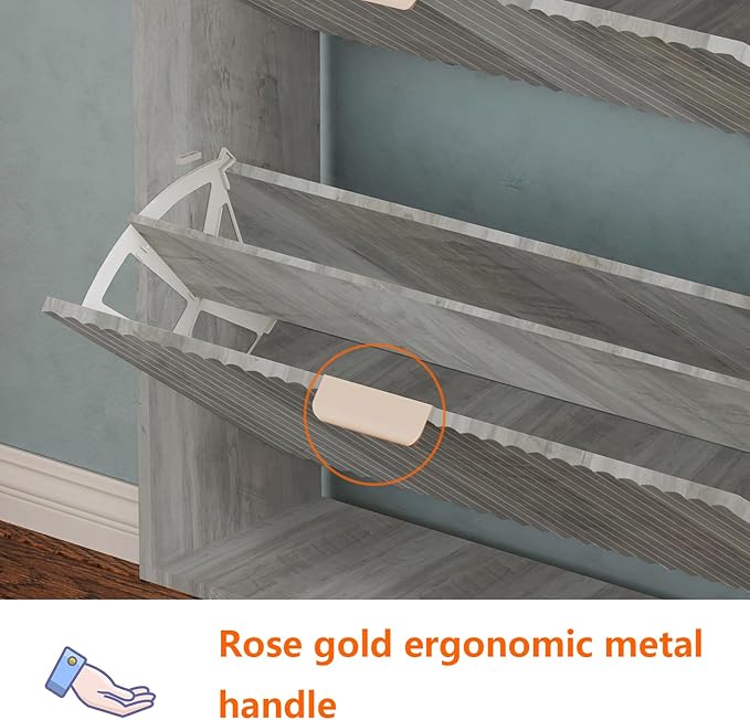 Shoe Cabinet Storage, Modern Freestanding Organizer - Image 6