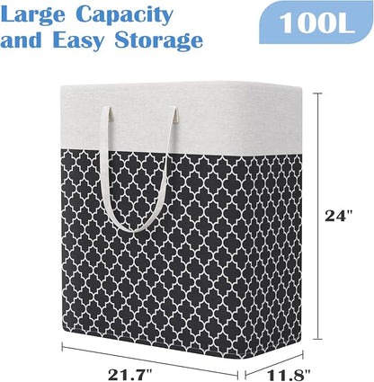 BlissTotes 3-Pack Laundry Basket, Freestanding＆Waterproof Laundry Hamper - Image 2