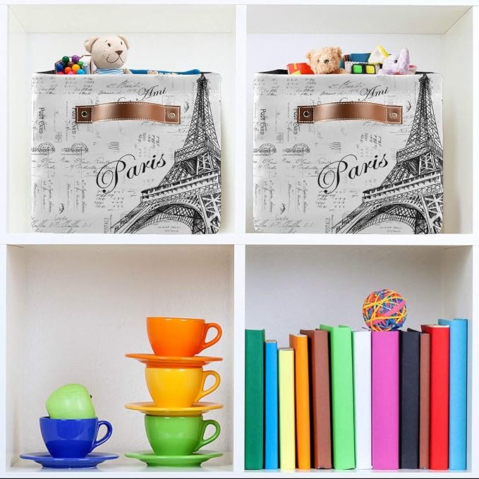 Storage Basket Paris Eiffel TowerStorage Bin Cube - Image 7
