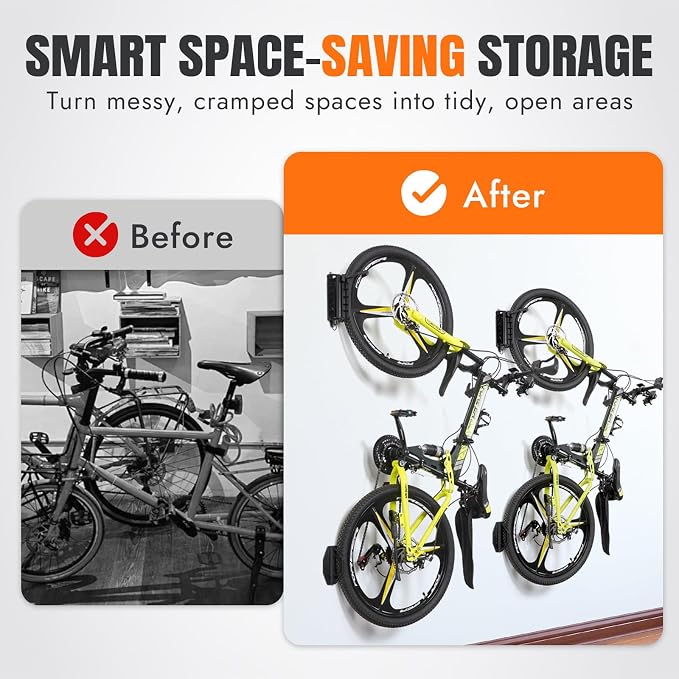 INNO STAGE 1-Pack Swivel Bike Wall Mount Rack, Heavy Duty Bike Rack, Garage - Image 2