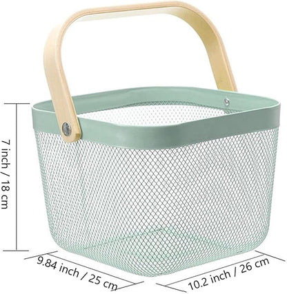 AJIODA Metal Mesh Steel Basket, Storage Organizer Basket Multi-functional - Image 6