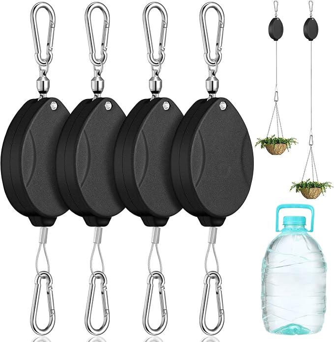 Leinuosen 4 Pack Upgraded Plant Pulleys by Leinuosen