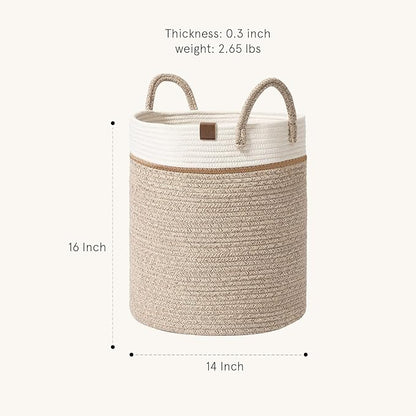 LA JOLIE MUSE Woven Basket Rope Storage Baskets - Image 4