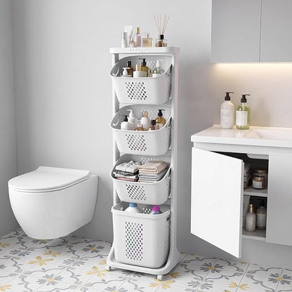 4-Tier Laundry Hamper Cart - Image 7