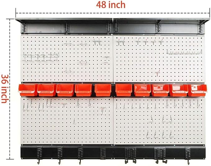 Ultrawall Pegboard Wall Organizer, 48 X 36 inch Garage Storage Pegboard - Image 3