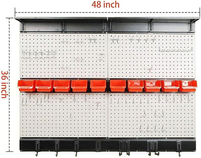 Ultrawall Pegboard Wall Organizer, 48 X 36 inch Garage Storage Pegboard - Image 3