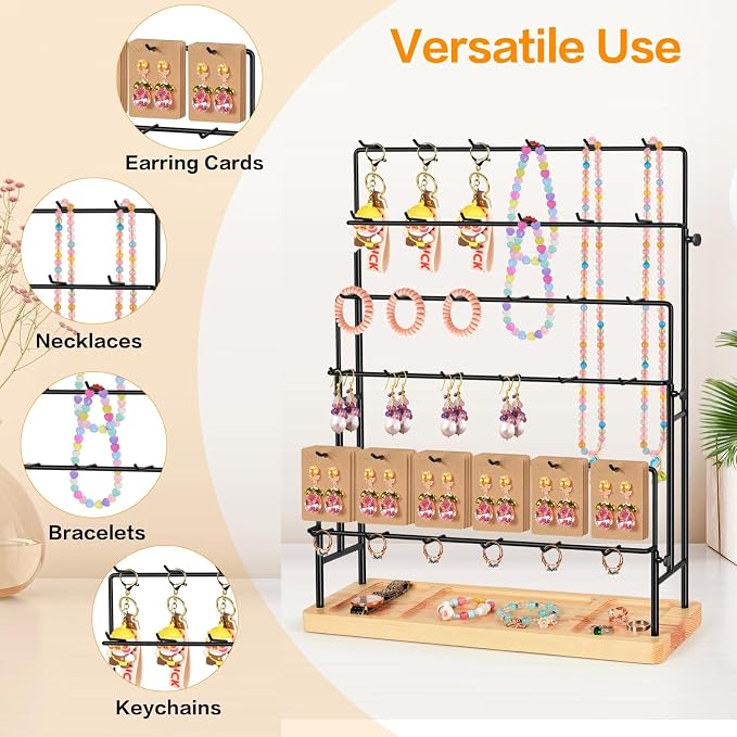 Jewelry Display for Vendors, 36 Hooks Earring Display Stands for Selling - Image 4