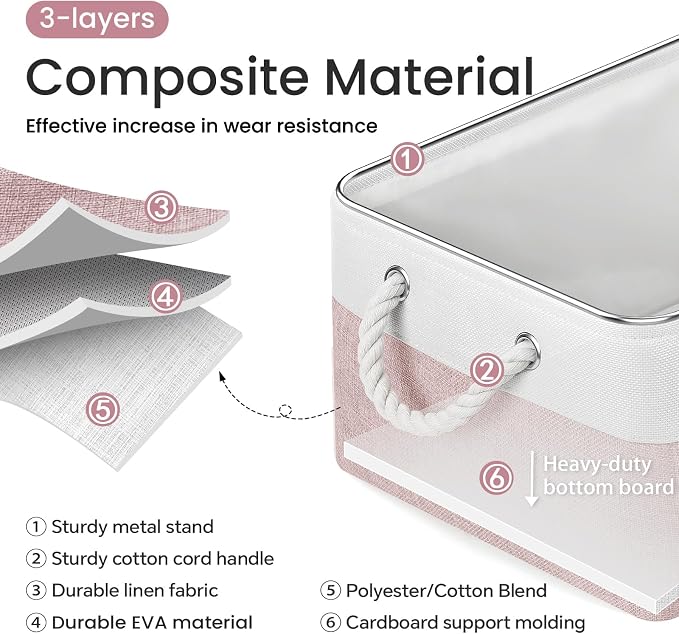 15.7x11.8x8.26 Inch Fabric Large Storage Bins - Image 2