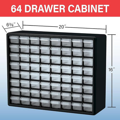 Akro-Mils 64-Drawer Plastic Storage Cabinet, Building Bricks Storage, Teacher - Image 3