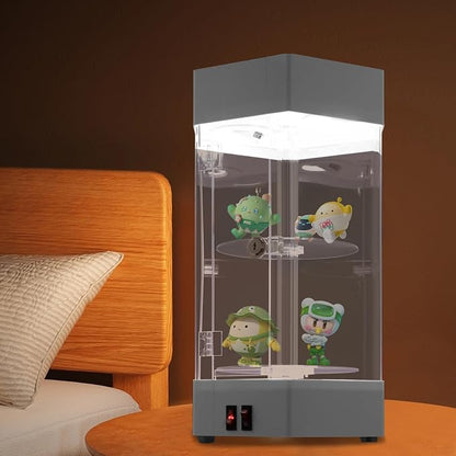LED Electric Rotating Acrylic Display Case, Jewelry Display Case, Free Standing - Image 6