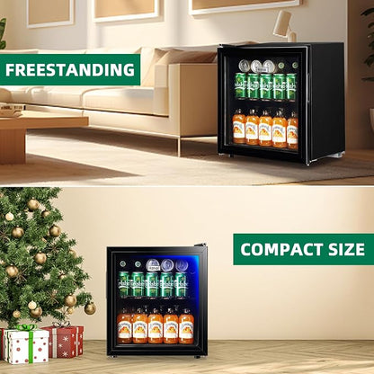 WANAI Mini Fridge Glass Door 58 Cans Beverage Cooler Refrigerator Small Beer - Image 8