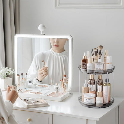 Delamu 2 Tier Rotating Makeup Organizer - Image 6