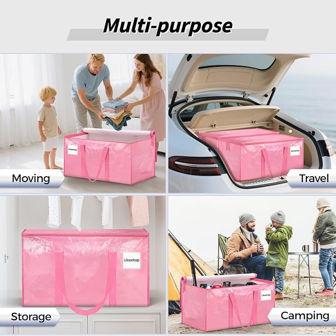 8 Pack Extra Large Heavy Duty Moving Bags, Reinforced Handles & Heavy-Duty - Image 6