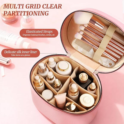 Makeup Case for Women, Travel Make Up Bag Organizer - Image 3