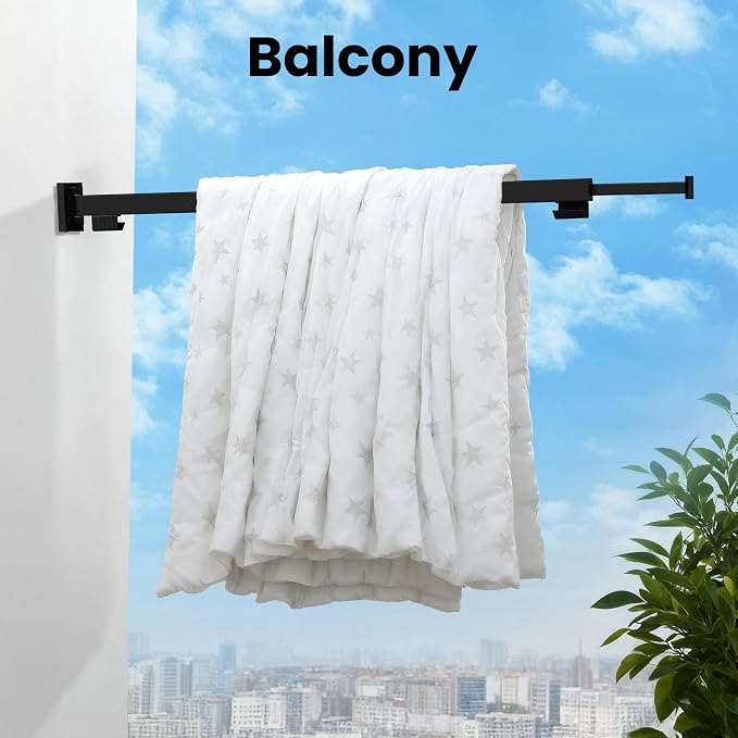 Clothes Drying Rack Wall Mounted, Retractable Collapsible Space Saver - Image 7
