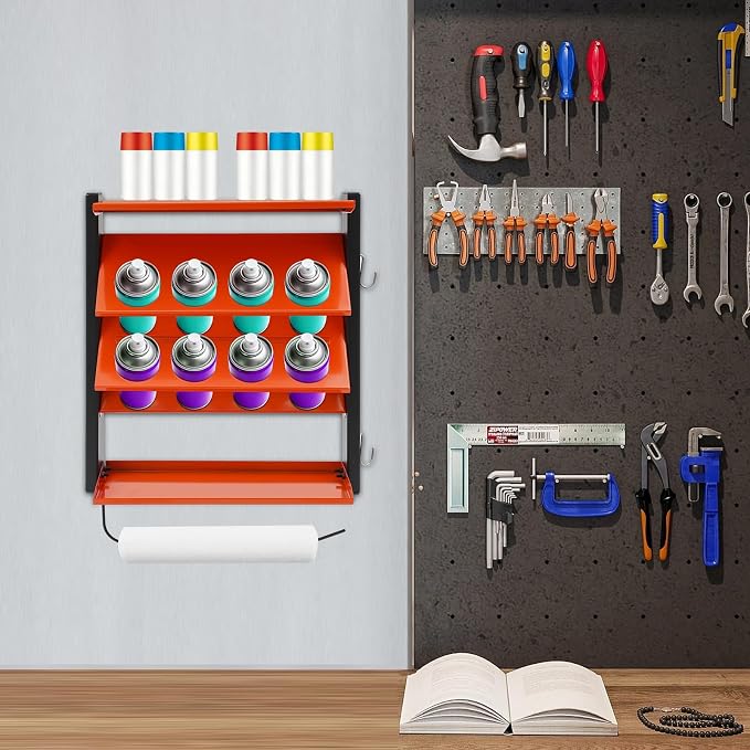 Spray Can Holder, Spray Paint Can Holder Wall Mount, Paint Can Storage Rack - Image 7