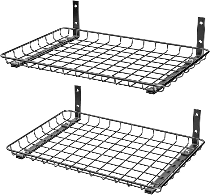 EVERHANGER Garage Wall Shelves 12x18 Inch, Wall Mounted Storage Shelf, Metal by ToolStorageOrganizer