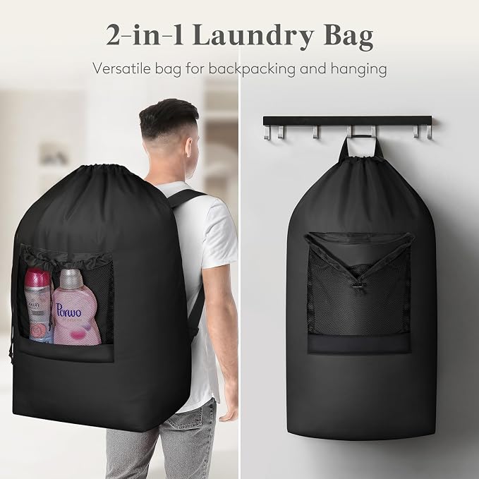 Lifewit Laundry Bag, Extra Large Laundry Backpack - Image 5
