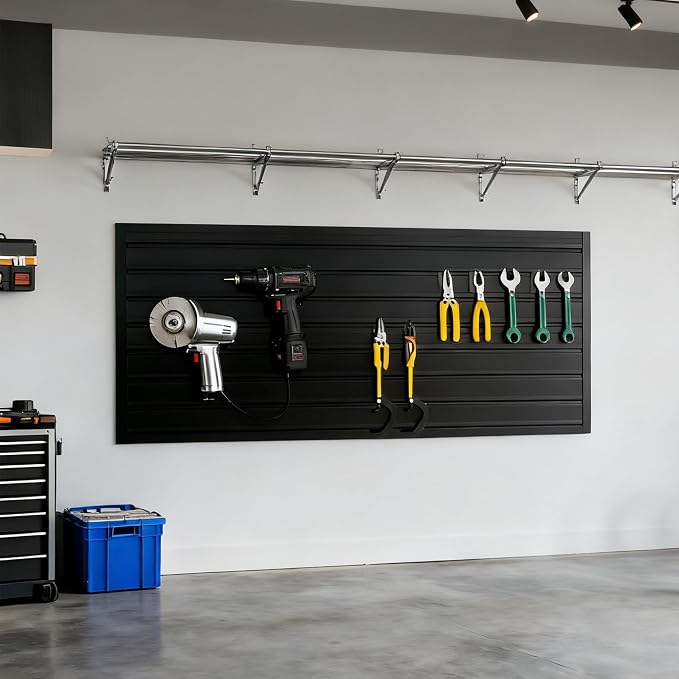 Yuzzy Slat Wall Paneling 2 x 4ft, Garage Slatwall Panel Wall Storage Systems - Image 5