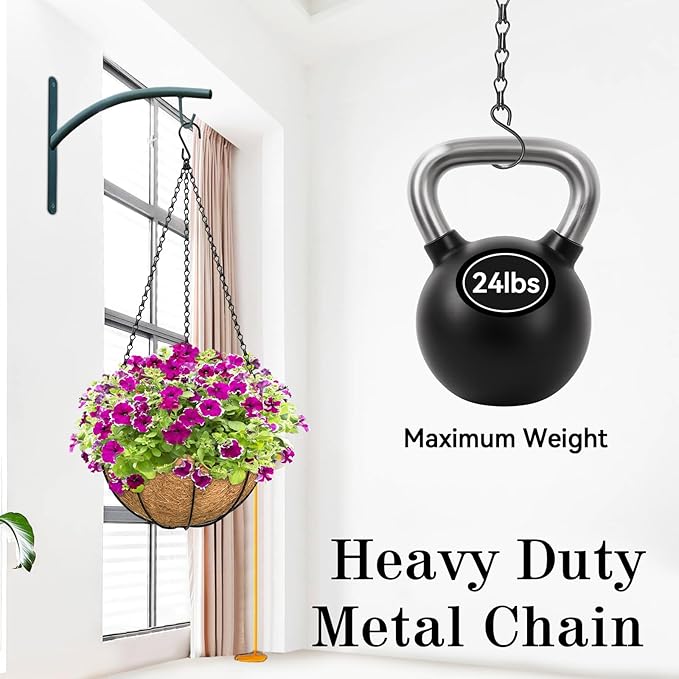 4 Pack, 16 Inch Hanging Basket Chain - Image 4
