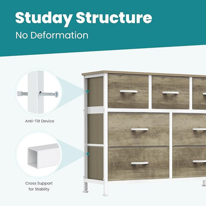 OLIXIS 7 Drawers Fabric Dresser - Image 7