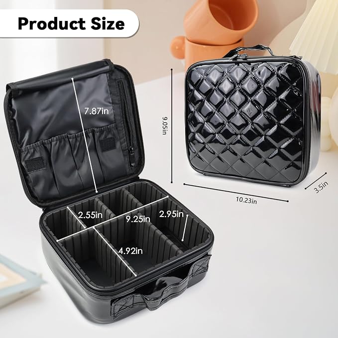 Travel Makeup Bag Makeup Cosmetic Train Case Organizer Portable Storage Bag - Image 6