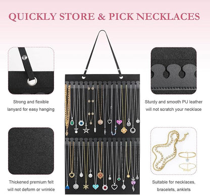 Caffox Hanging Necklaces Holder, Large Jewelry Organizer - Image 2