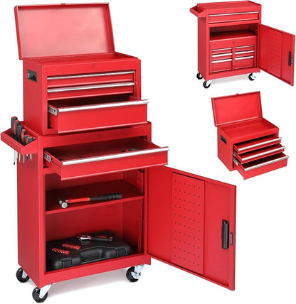 Winado 4-Drawer Rolling Tool Chest, 2-in-1 Large Storage Toolbox, Lockable by Winado