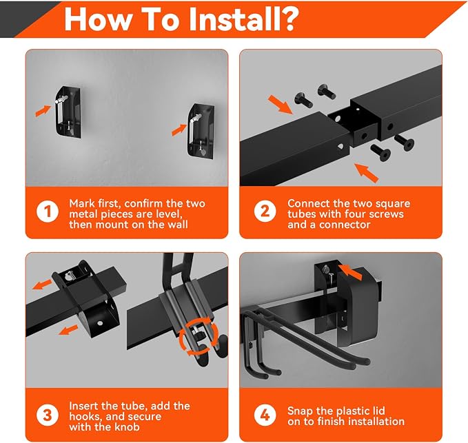32" Ski & Snowboard Wall Rack – Heavy-Duty Wall Mounted Ski Storage - Image 6