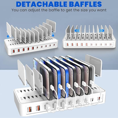 Charging Station for Multiple Devices, 100W 10 Ports Charging Dock - Image 4