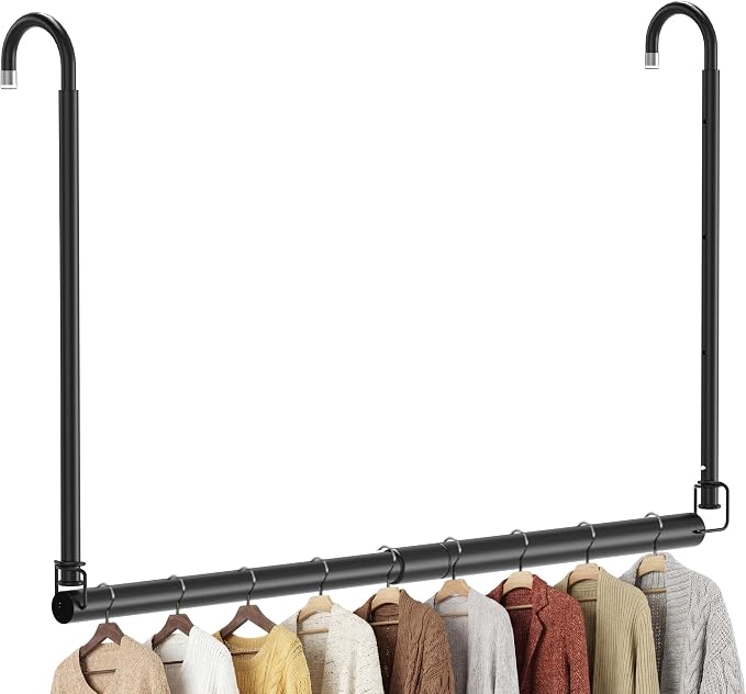Stepless Extender Closet Hanging Rod by NBIHRIG