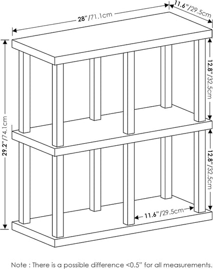 Furinno Turn-N-Tube No Tools Decorative Display Shelf, Americano/Black - Image 3