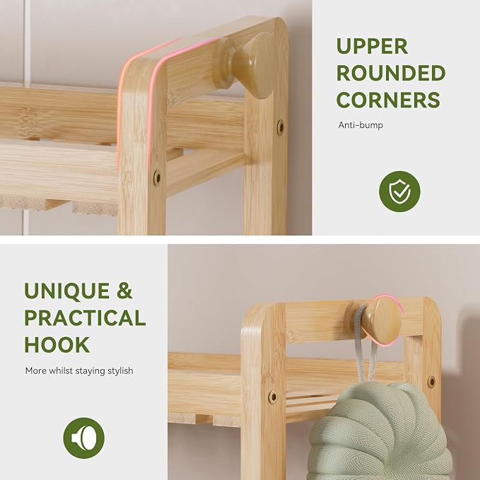 AmazerBath Bamboo Over The Toilet Storage Shelf - Image 7
