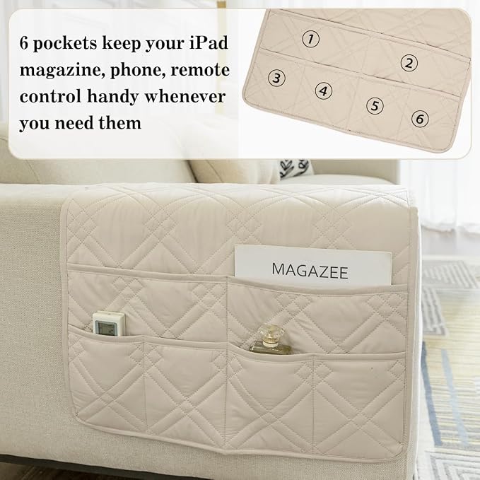 Couch Armrest Organizer Remote Control Holder Bedside Caddy - Image 4