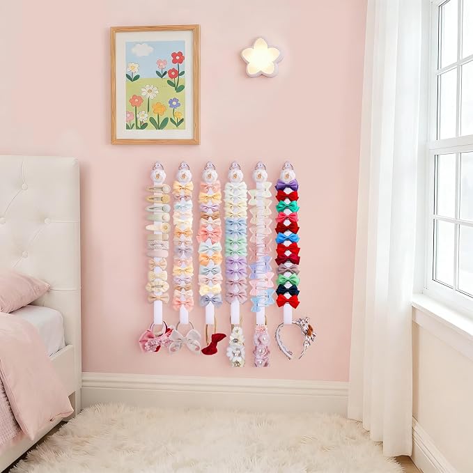 6PCS Bow Holder Hair Bow Organizer, Baby Decorative Hair Accessories Organizer - Image 5