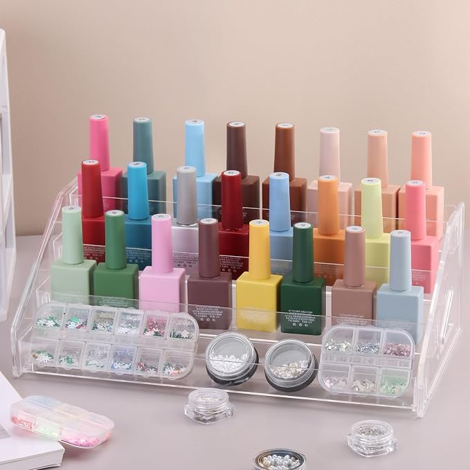 SUTOKAKA 4-Tier Clear Acrylic Nail Polish Organizer Stand | 4-layer organizer - Image 2