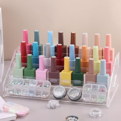 SUTOKAKA 4-Tier Clear Acrylic Nail Polish Organizer Stand | 4-layer organizer - Image 2