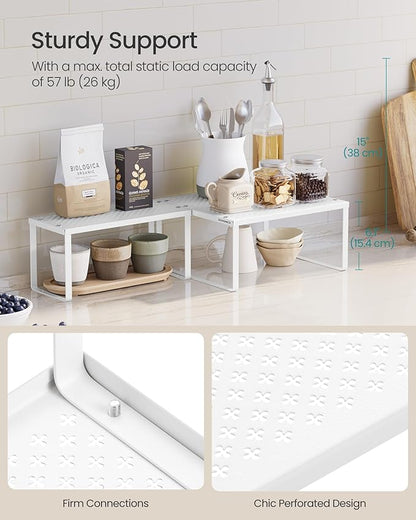 SONGMICS Spice Racks, Countertop Organizers, Shelf Risers, Expandable - Image 4