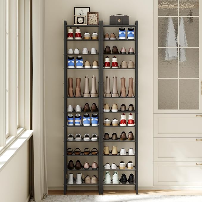 YATINEY 12-Tier Narrow Shoe Rack, Tall Shoe Rack - Image 2