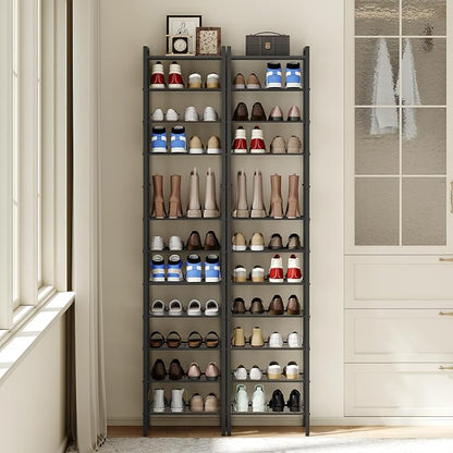 YATINEY 12-Tier Narrow Shoe Rack, Tall Shoe Rack - Image 2