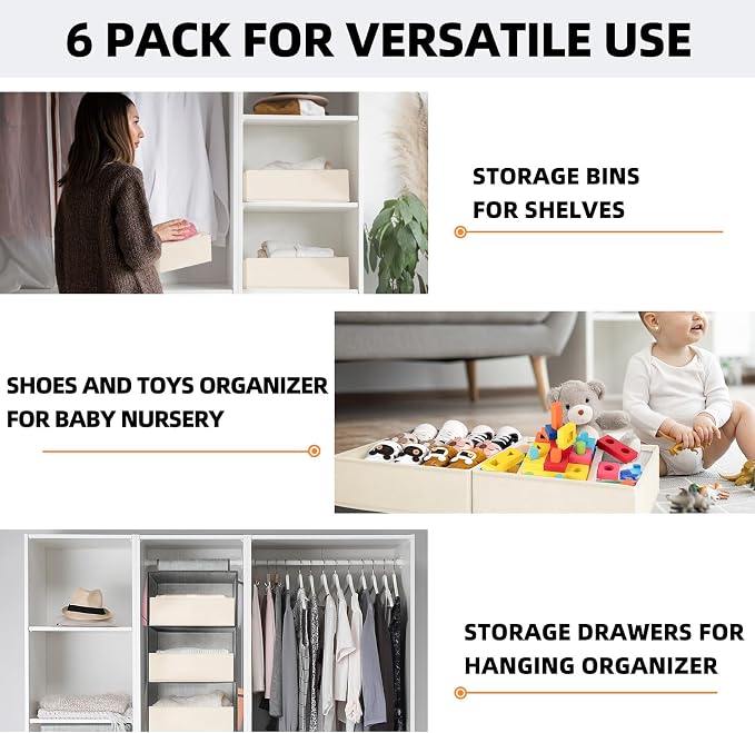 Criusia Drawer Organizer Clothes 6 Pack - Image 5
