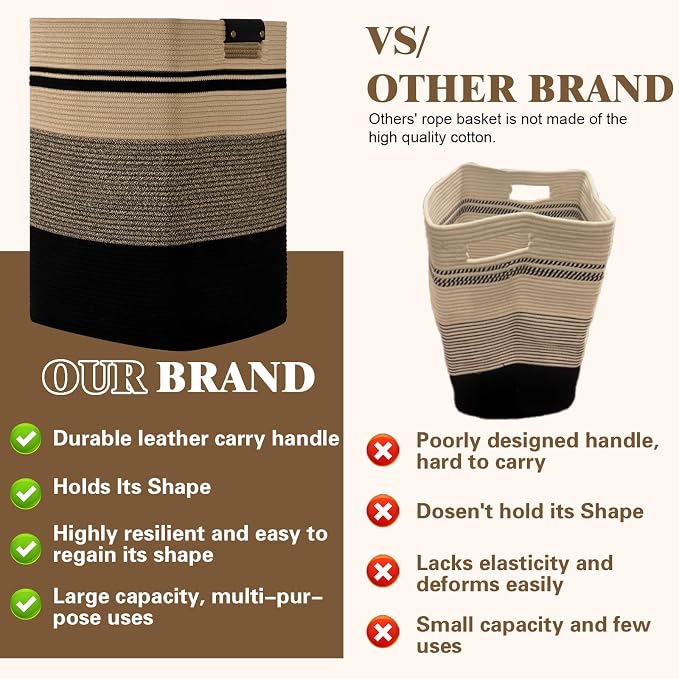 Laundry Hamper, 85L Tall Laundry Basket - Image 5