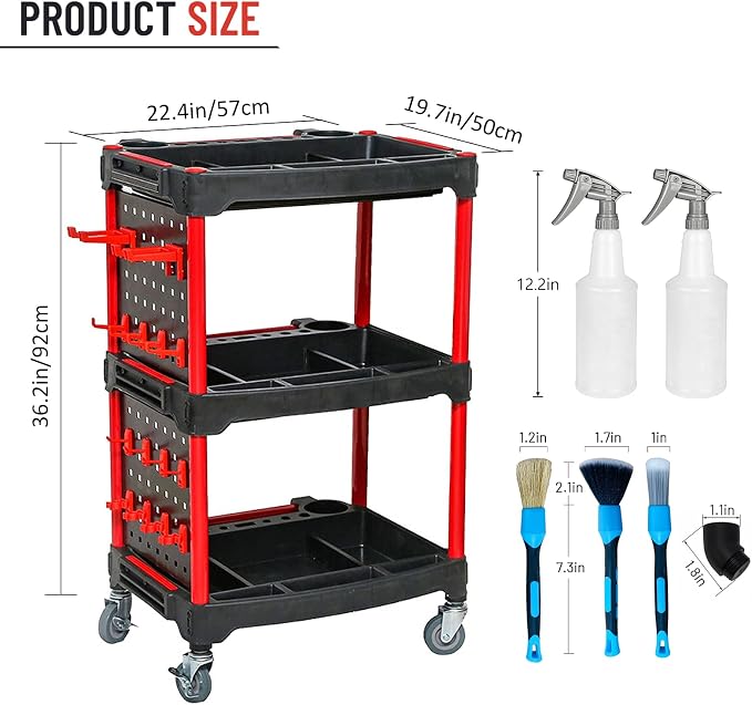 3-Tier Heavy-Duty Detailing Cart - Image 2