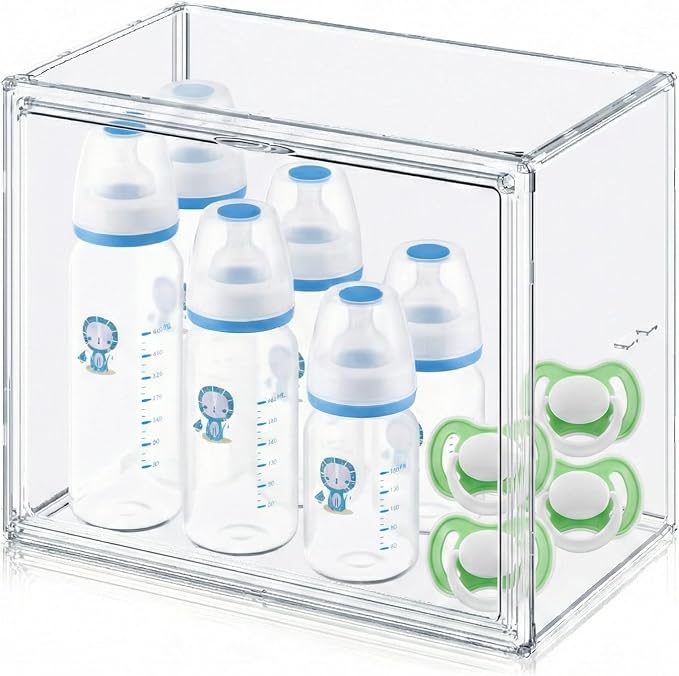 Baby Bottle Storage Organizer for Countertop, Small Clear Bottle Organizer by Providinglifelongserviceforyourbetterlife